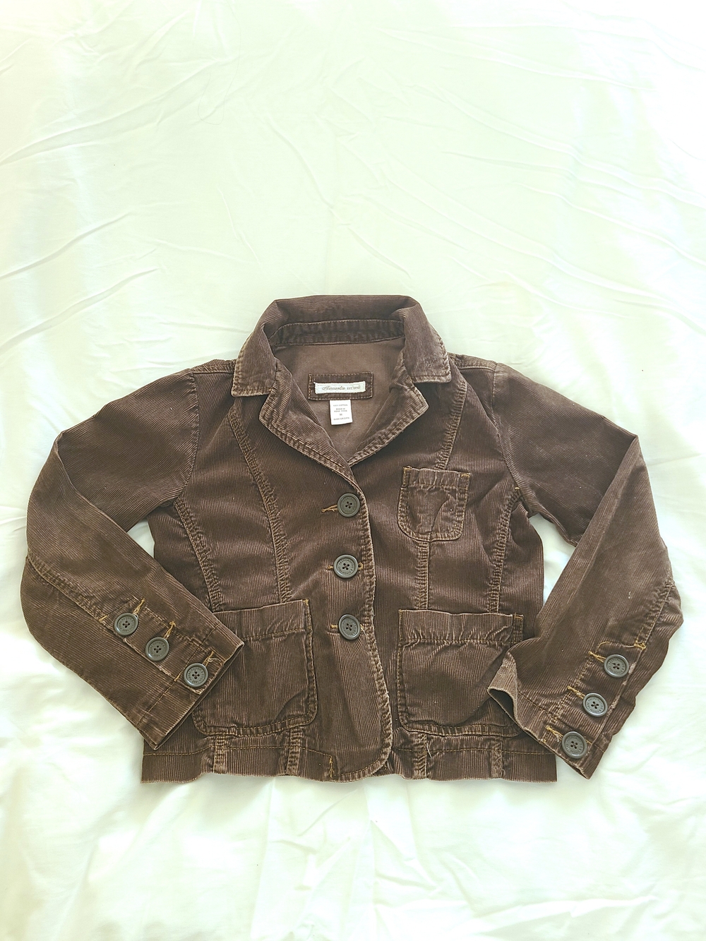 Abercrombie & Fitch Brown Cropped Corduroy Blazer Jacket Fall Autumn M